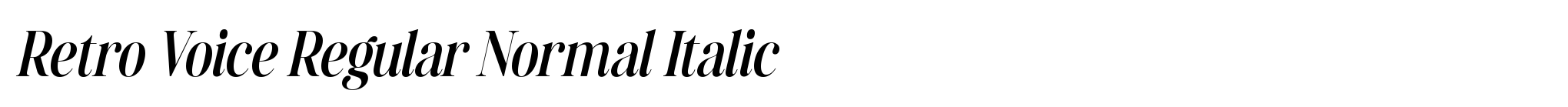 Retro Voice Regular Normal Italic image